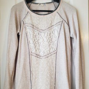 Jolt Cream-Colored Long-Sleeve Top